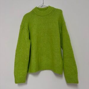 H&M Wool Alpaca Oversized Sweater Small Neon Green